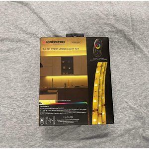 MONSTER ILLUMINESSENCE Mood Light Kit 3 Pack Multicolor LED Strips Touch Remote
